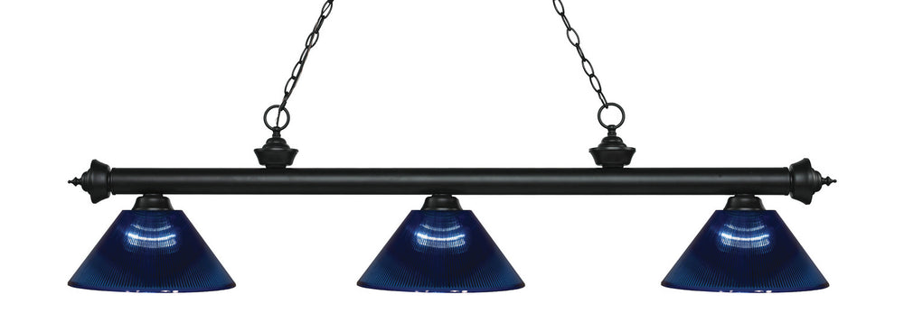 Z-Lite Canada - Three Light Billiard - Riviera - Matte Black- Union Lighting Luminaires Decor