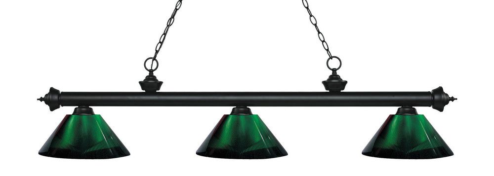 Z-Lite Canada - Three Light Billiard - Riviera - Matte Black- Union Lighting Luminaires Decor