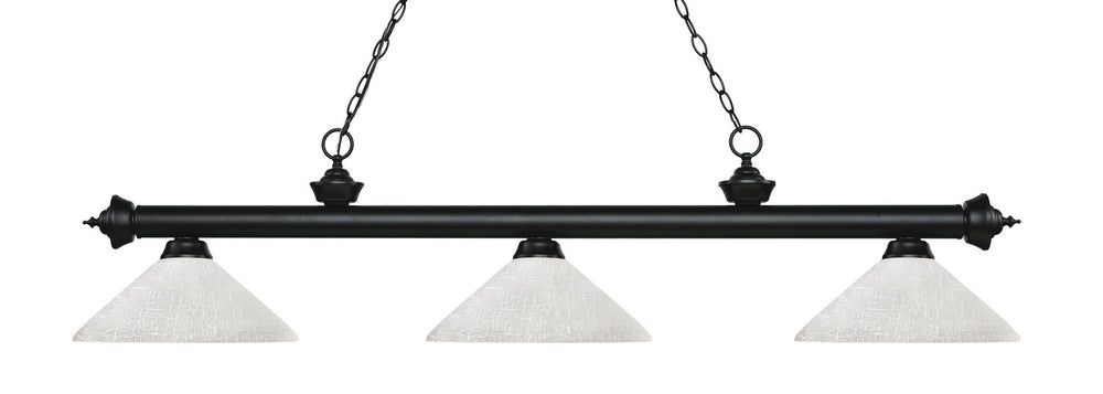 Z-Lite Canada - Three Light Billiard - Riviera - Matte Black- Union Lighting Luminaires Decor