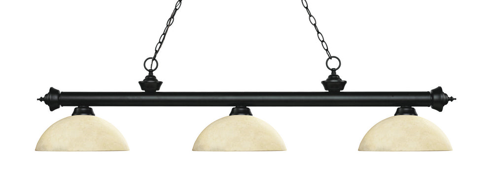 Z-Lite Canada - Three Light Billiard - Riviera - Matte Black- Union Lighting Luminaires Decor