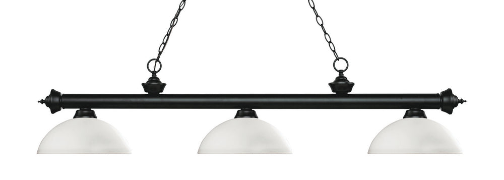 Z-Lite Canada - Three Light Billiard - Riviera - Matte Black- Union Lighting Luminaires Decor