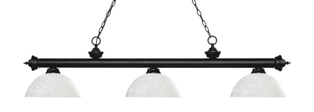 Z-Lite Canada - Three Light Billiard - Riviera - Matte Black- Union Lighting Luminaires Decor