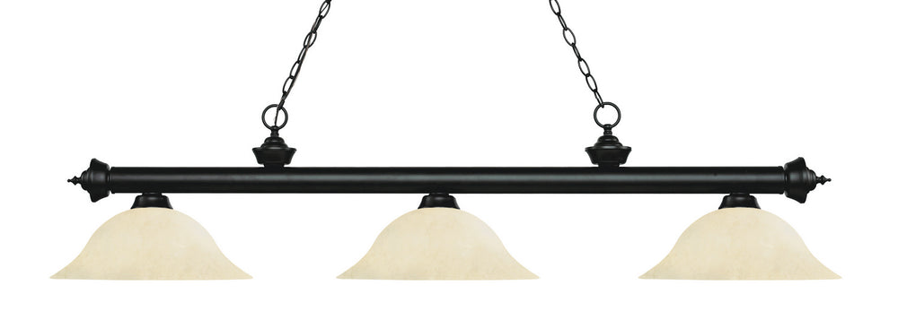 Z-Lite Canada - Three Light Billiard - Riviera - Matte Black- Union Lighting Luminaires Decor