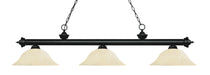 Z-Lite Canada - Three Light Billiard - Riviera - Matte Black- Union Lighting Luminaires Decor
