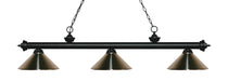Z-Lite Canada - Three Light Billiard - Riviera - Matte Black- Union Lighting Luminaires Decor