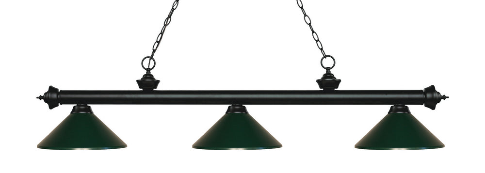 Z-Lite Canada - Three Light Billiard - Riviera - Matte Black- Union Lighting Luminaires Decor