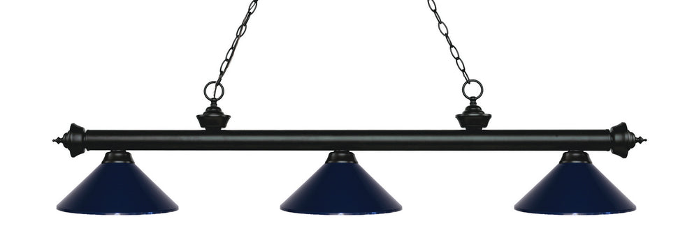 Z-Lite Canada - Three Light Billiard - Riviera - Matte Black- Union Lighting Luminaires Decor