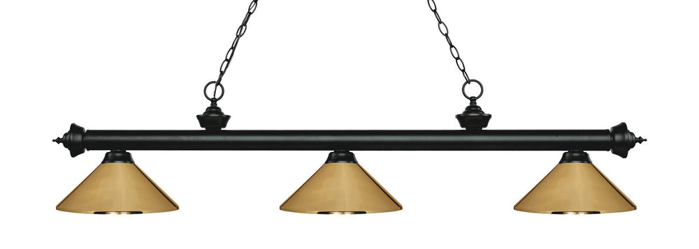 Z-Lite Canada - Three Light Billiard - Riviera - Matte Black- Union Lighting Luminaires Decor