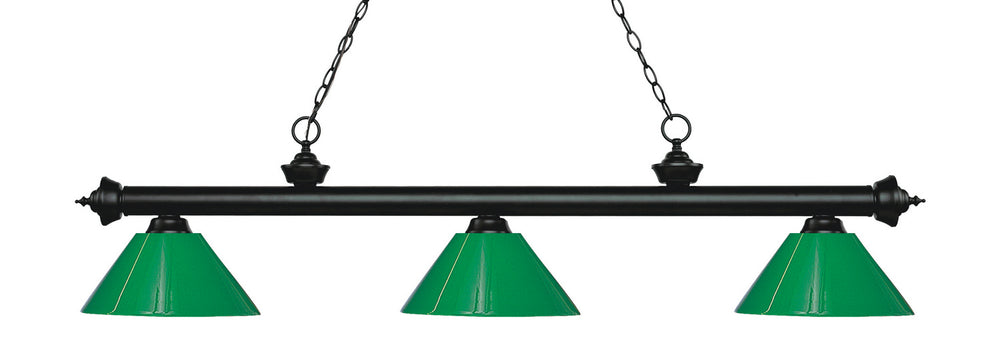 Z-Lite Canada - Three Light Billiard - Riviera - Matte Black- Union Lighting Luminaires Decor