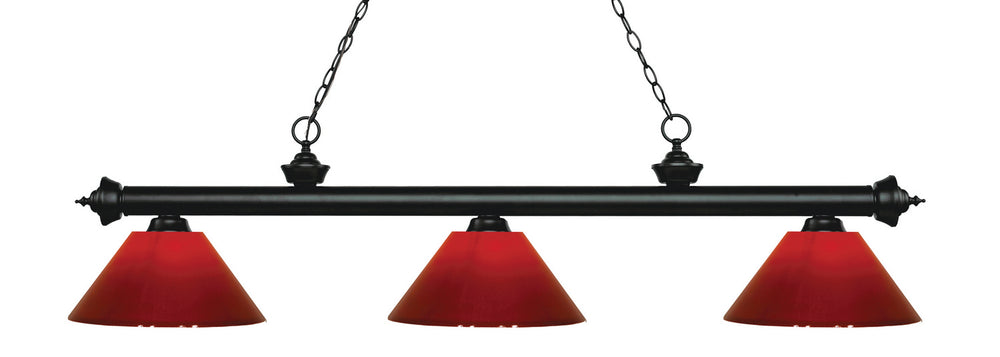 Z-Lite Canada - Three Light Billiard - Riviera - Matte Black- Union Lighting Luminaires Decor