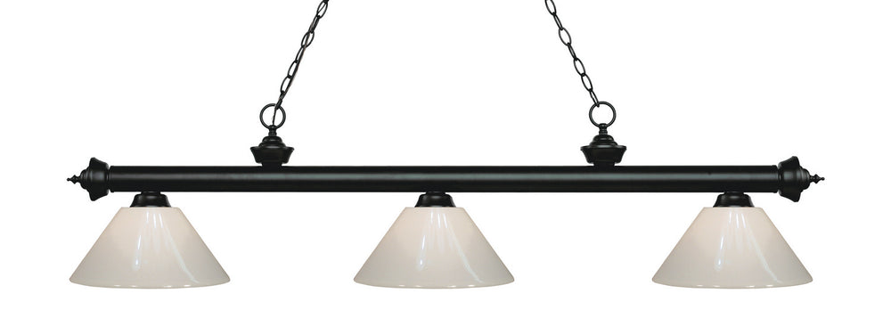 Z-Lite Canada - Three Light Billiard - Riviera - Matte Black- Union Lighting Luminaires Decor