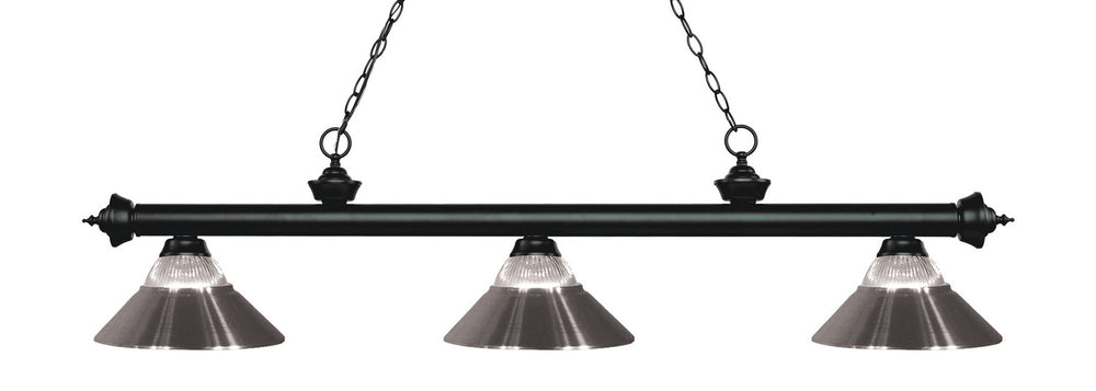 Z-Lite Canada - Three Light Billiard - Riviera - Matte Black- Union Lighting Luminaires Decor