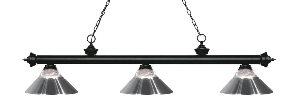 Z-Lite Canada - Three Light Billiard - Riviera - Matte Black- Union Lighting Luminaires Decor