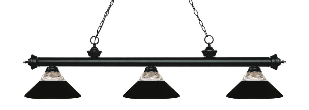 Z-Lite Canada - Three Light Billiard - Riviera - Matte Black- Union Lighting Luminaires Decor
