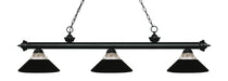 Z-Lite Canada - Three Light Billiard - Riviera - Matte Black- Union Lighting Luminaires Decor