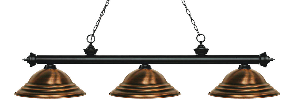 Z-Lite Canada - Three Light Billiard - Riviera - Matte Black- Union Lighting Luminaires Decor