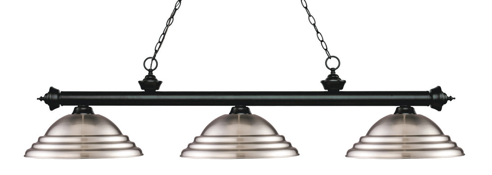 Z-Lite Canada - Three Light Billiard - Riviera - Matte Black- Union Lighting Luminaires Decor