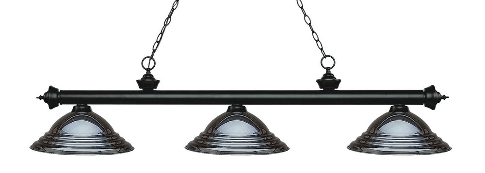 Z-Lite Canada - Three Light Billiard - Riviera - Matte Black- Union Lighting Luminaires Decor