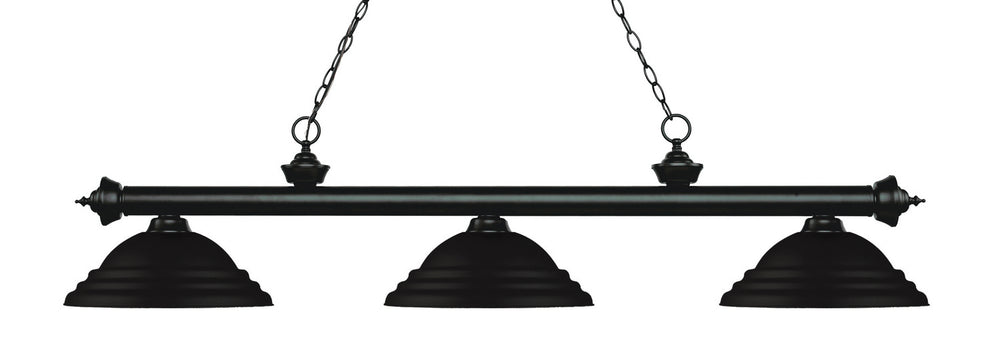 Z-Lite Canada - Three Light Billiard - Riviera - Matte Black- Union Lighting Luminaires Decor