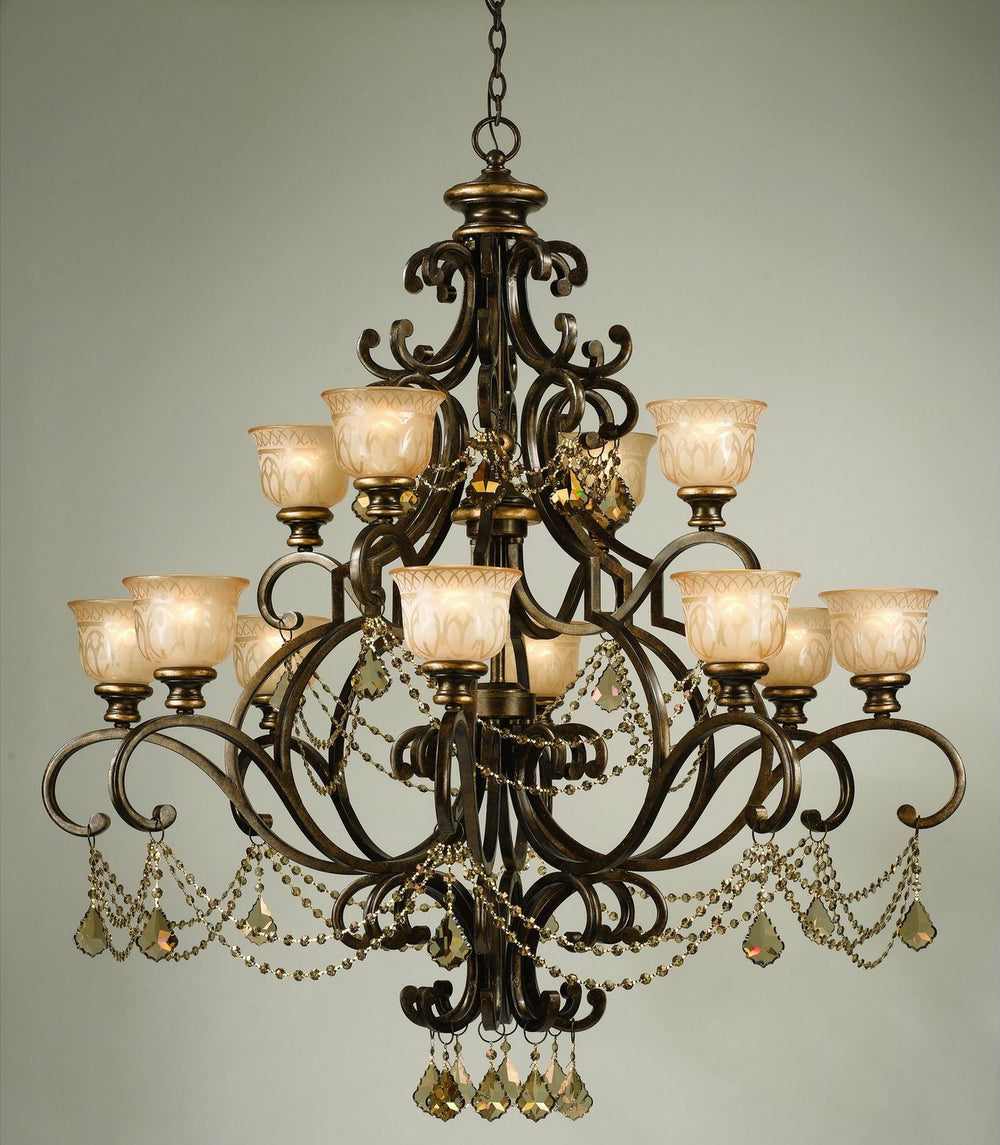 Crystorama - 12 Light Chandelier - Norwalk - Bronze Umber- Union Lighting Luminaires Decor