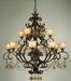 Crystorama - 12 Light Chandelier - Norwalk - Bronze Umber- Union Lighting Luminaires Decor