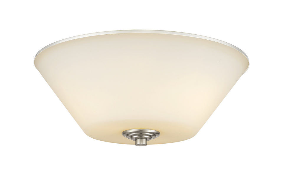 Z-Lite Canada - Three Light Flush Mount - Jarra - Brushed Nickel- Union Lighting Luminaires Decor