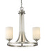 Z-Lite Canada - Three Light Chandelier - Bordeaux - Brushed Nickel- Union Lighting Luminaires Decor