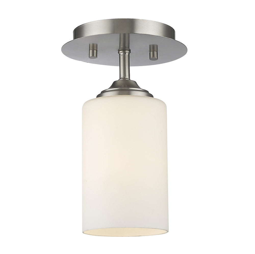Z-Lite Canada - One Light Flush Mount - Bordeaux - Brushed Nickel- Union Lighting Luminaires Decor