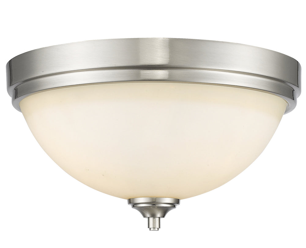 Z-Lite Canada - Three Light Flush Mount - Bordeaux - Brushed Nickel- Union Lighting Luminaires Decor
