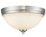 Z-Lite Canada - Three Light Flush Mount - Bordeaux - Brushed Nickel- Union Lighting Luminaires Decor