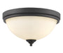 Z-Lite Canada - Three Light Flush Mount - Bordeaux - Bronze- Union Lighting Luminaires Decor