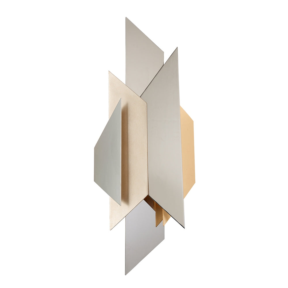 Corbett Lighting Canada - Two Light Wall Sconce - Modernist - Pol Ss W Silver/Gold Leaf- Union Lighting Luminaires Decor