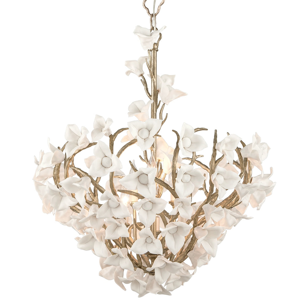 Corbett Lighting Canada - Six Light Chandelier - Lily - Stria Gold Leaf- Union Lighting Luminaires Decor