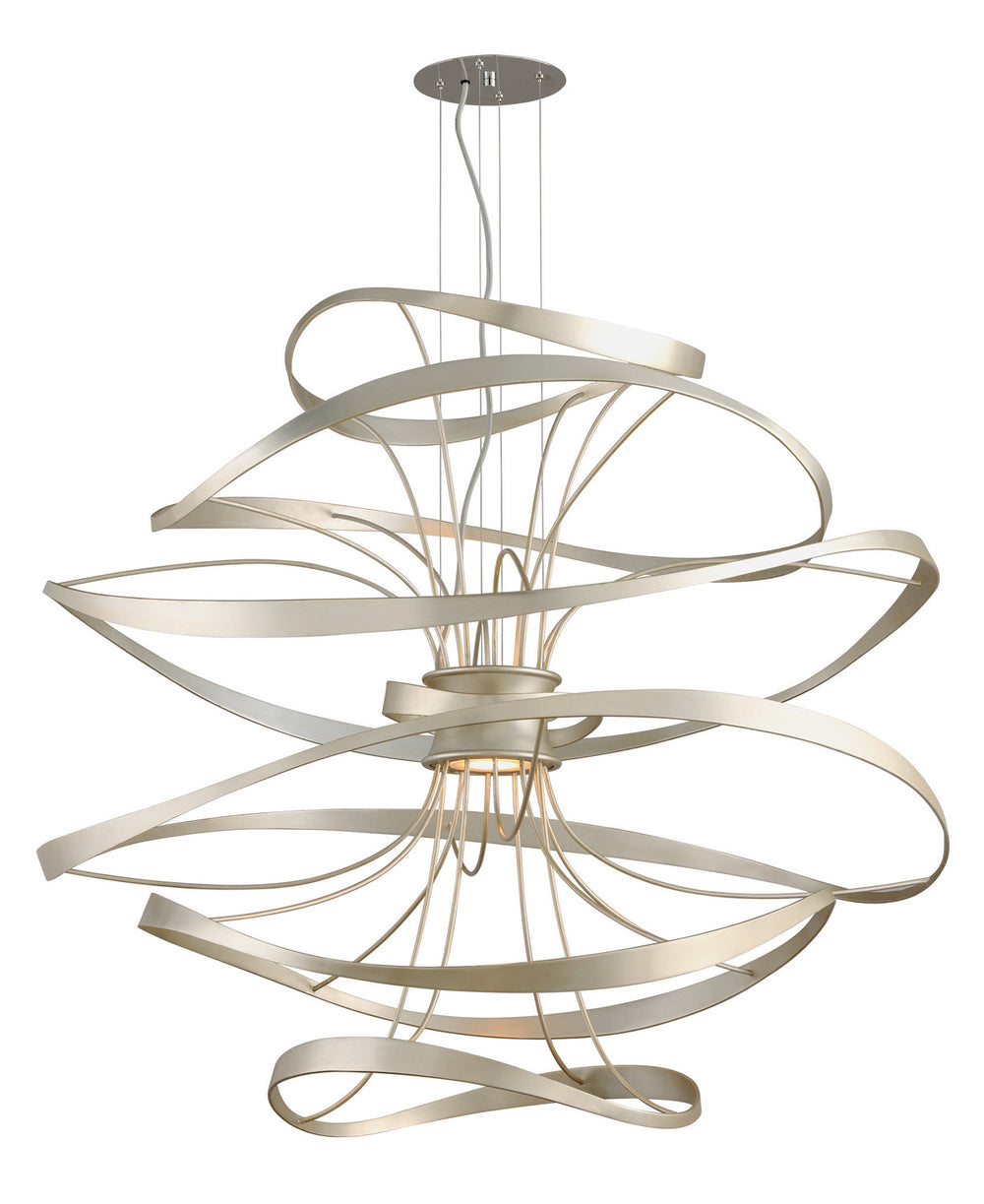 Corbett Lighting Canada - LED Chandelier - Calligraphy - Silver Leaf- Union Lighting Luminaires Decor