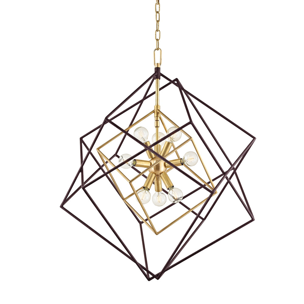 Hudson Valley Canada - Nine Light Chandelier - Roundout - Aged Brass- Union Lighting Luminaires Decor
