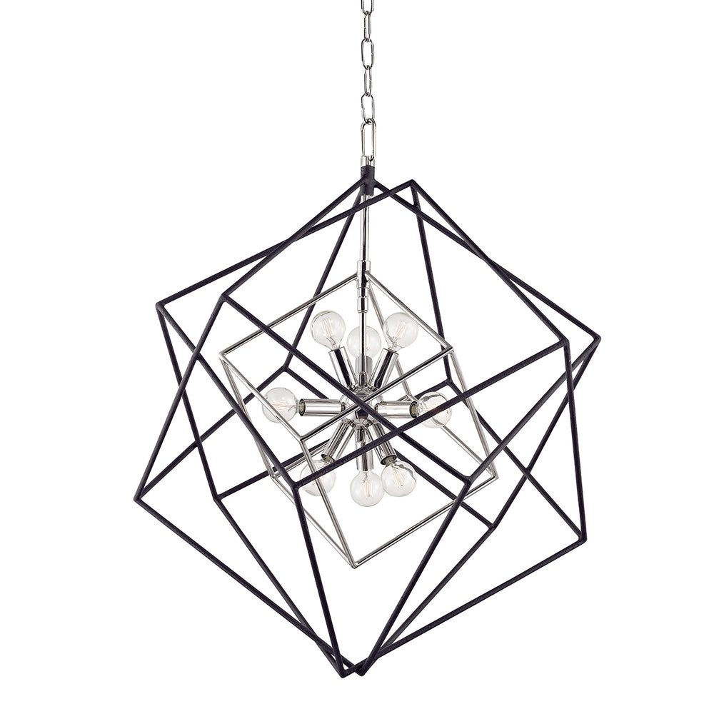 Hudson Valley Canada - Nine Light Chandelier - Roundout - Polished Nickel- Union Lighting Luminaires Decor