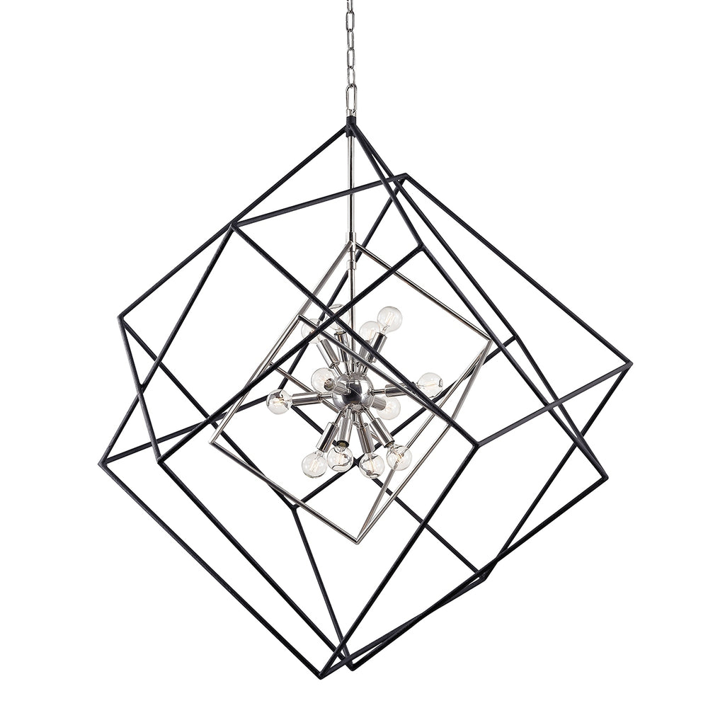 Hudson Valley Canada - 12 Light Chandelier - Roundout - Polished Nickel- Union Lighting Luminaires Decor
