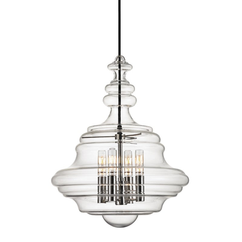 Hudson Valley Canada - Four Light Lantern - Washington - Polished Nickel- Union Lighting Luminaires Decor