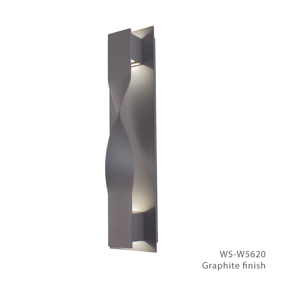 Modern Forms Canada - LED Outdoor Wall Sconce - Twist - Graphite- Union Lighting Luminaires Decor