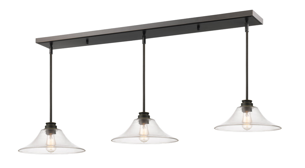Z-Lite Canada - Three Light Linear Chandelier - Annora - Olde Bronze- Union Lighting Luminaires Decor
