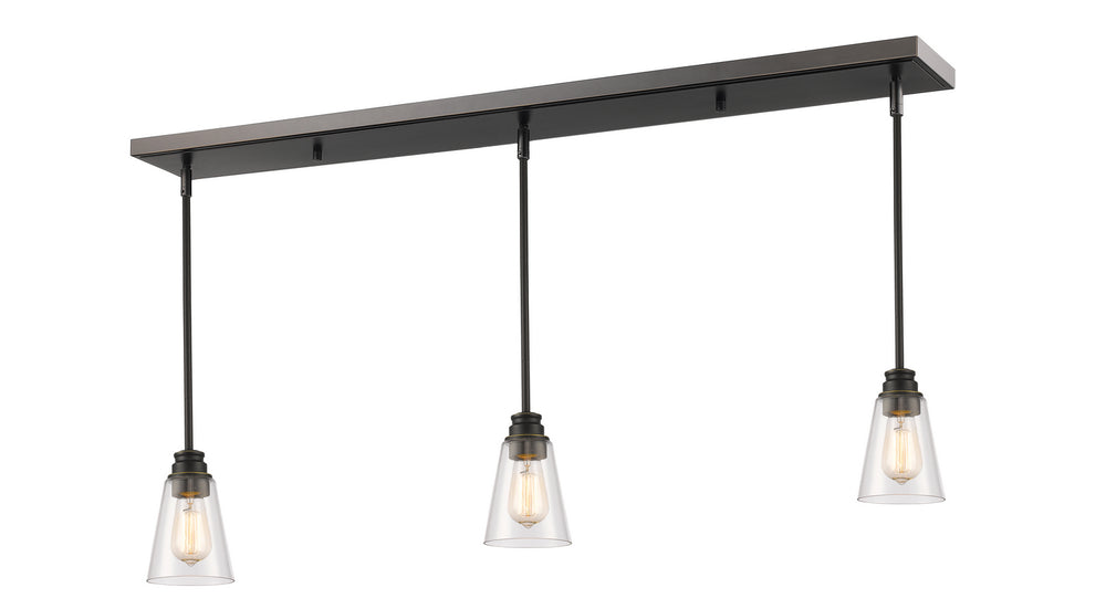 Z-Lite Canada - Three Light Linear Chandelier - Annora - Olde Bronze- Union Lighting Luminaires Decor