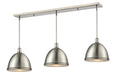 Z-Lite Canada - Three Light Linear Chandelier - Mason - Brushed Nickel- Union Lighting Luminaires Decor