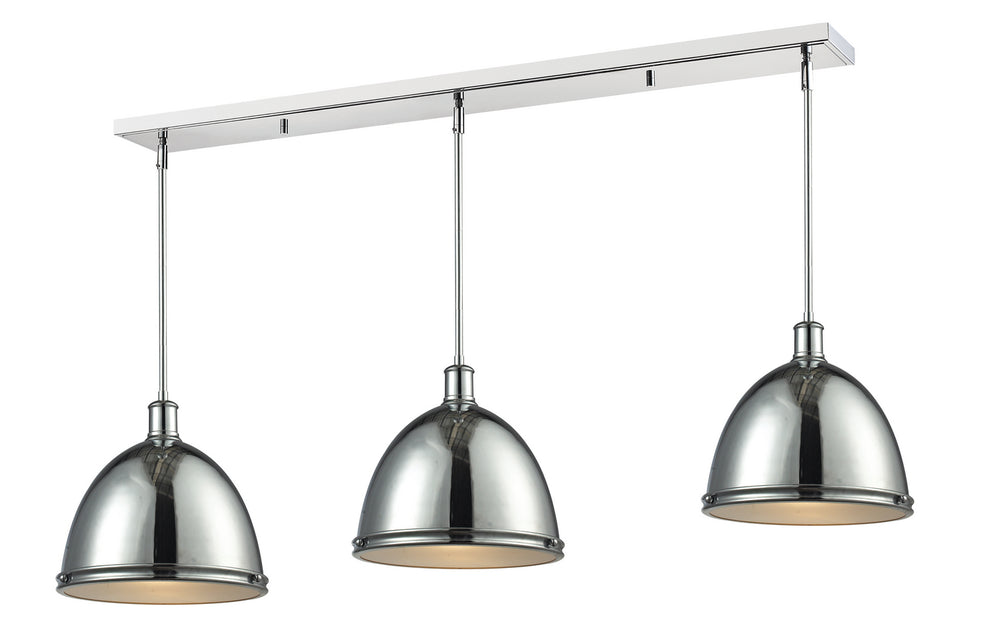 Z-Lite Canada - Three Light Linear Chandelier - Mason - Chrome- Union Lighting Luminaires Decor