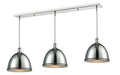 Z-Lite Canada - Three Light Linear Chandelier - Mason - Chrome- Union Lighting Luminaires Decor
