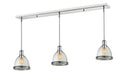 Z-Lite Canada - Three Light Linear Chandelier - Mason - Chrome- Union Lighting Luminaires Decor