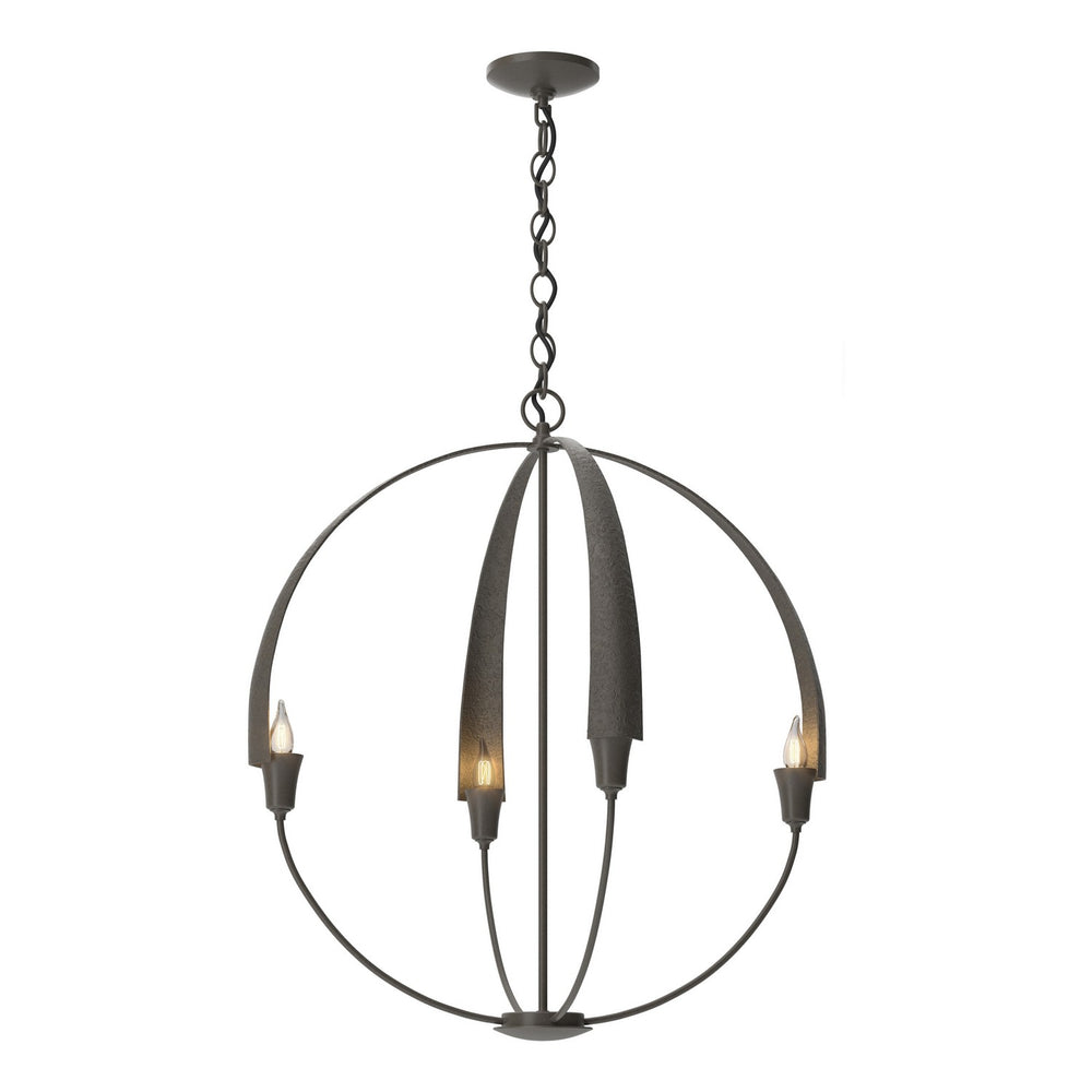 Hubbardton Forge - Four Light Chandelier - Cirque - Dark Smoke- Union Lighting Luminaires Decor