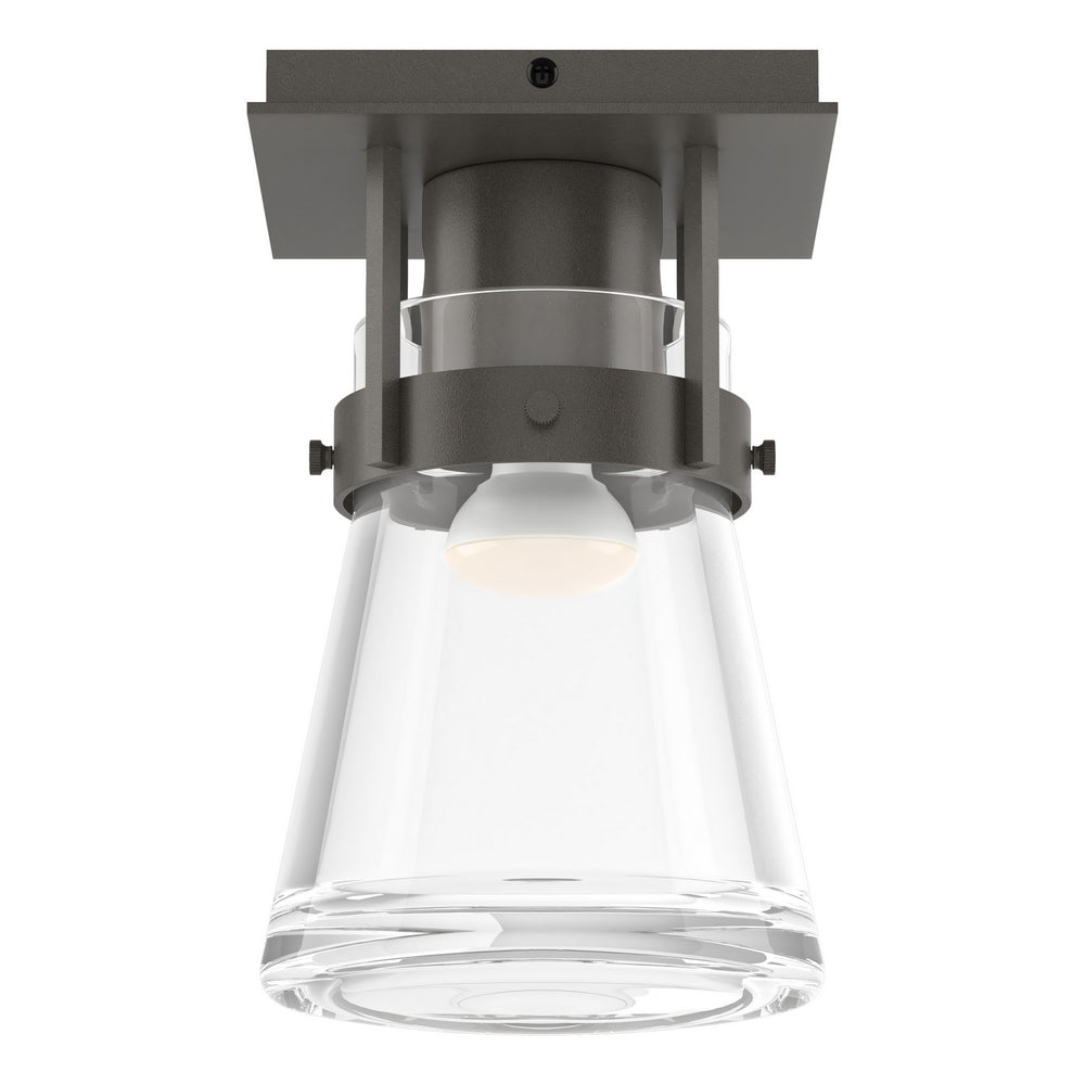 Hubbardton Forge - One Light Semi-Flush Mount - Erlenmeyer - Dark Smoke- Union Lighting Luminaires Decor