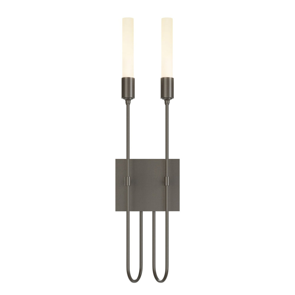 Hubbardton Forge - Two Light Wall Sconce - Lisse - Dark Smoke- Union Lighting Luminaires Decor