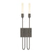 Hubbardton Forge - Two Light Wall Sconce - Lisse - Dark Smoke- Union Lighting Luminaires Decor