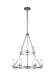 Generation Lighting Canada. - Nine Light Chandelier - Jonah - Satin Nickel / Chrome- Union Lighting Luminaires Decor